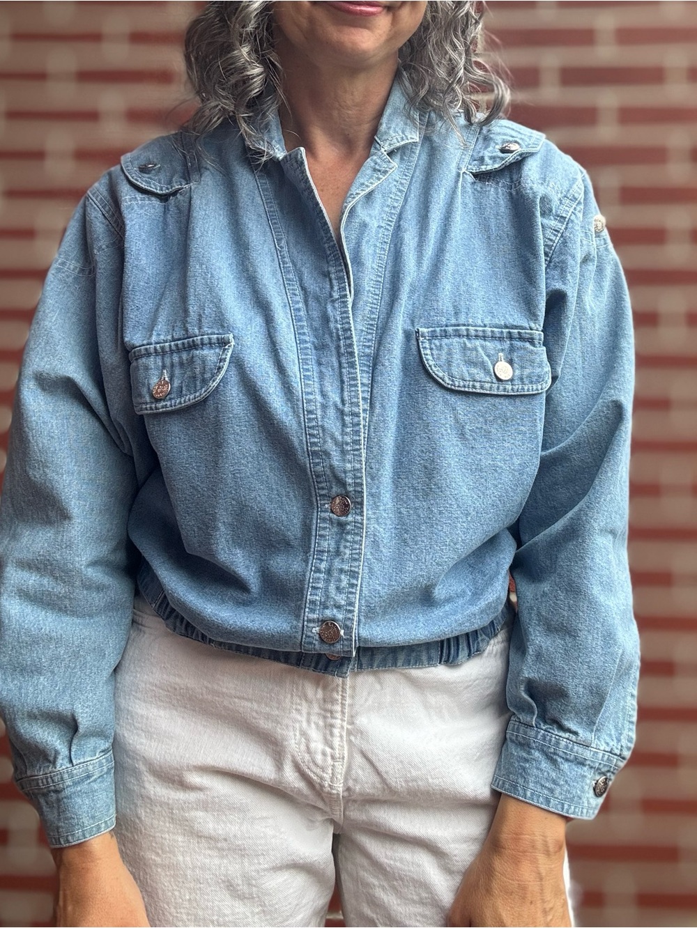 Cropped denim jacket